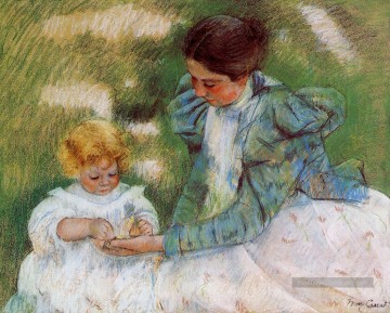 Mary Cassatt œuvres - Mère jouant avec son enfant mère des enfants Mary Cassatt